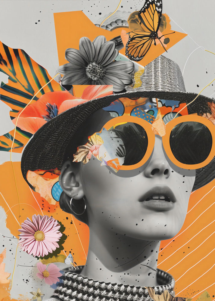 The Collage Girl No 1 - Poster / Art Print