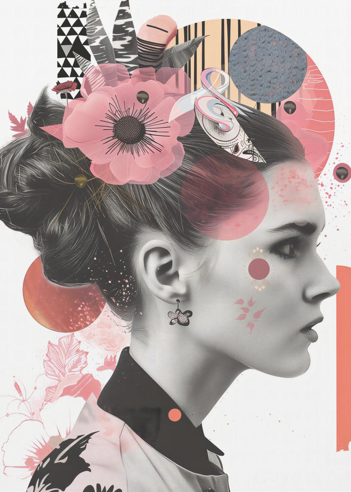 The Collage Girl No 2 - Poster / Art Print