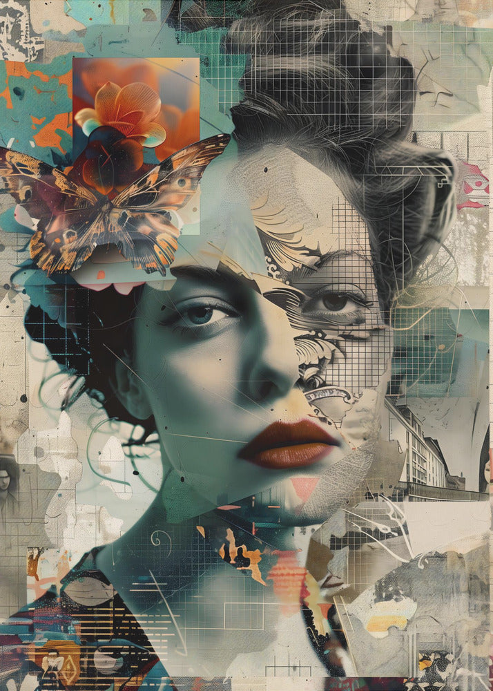The Collage Girl No 3 - Poster / Art Print