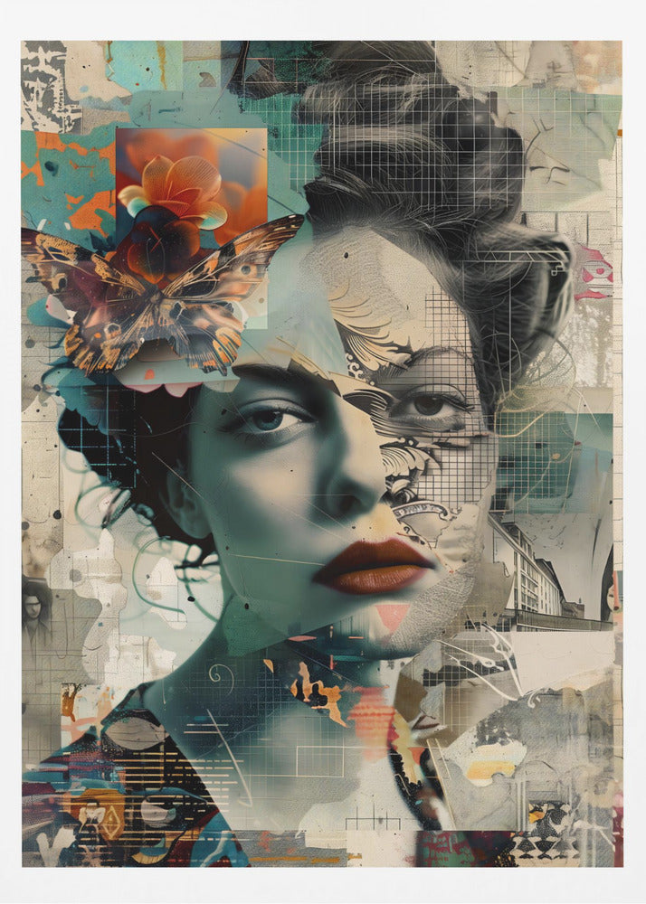 The Collage Girl No 3 - Poster / Art Print