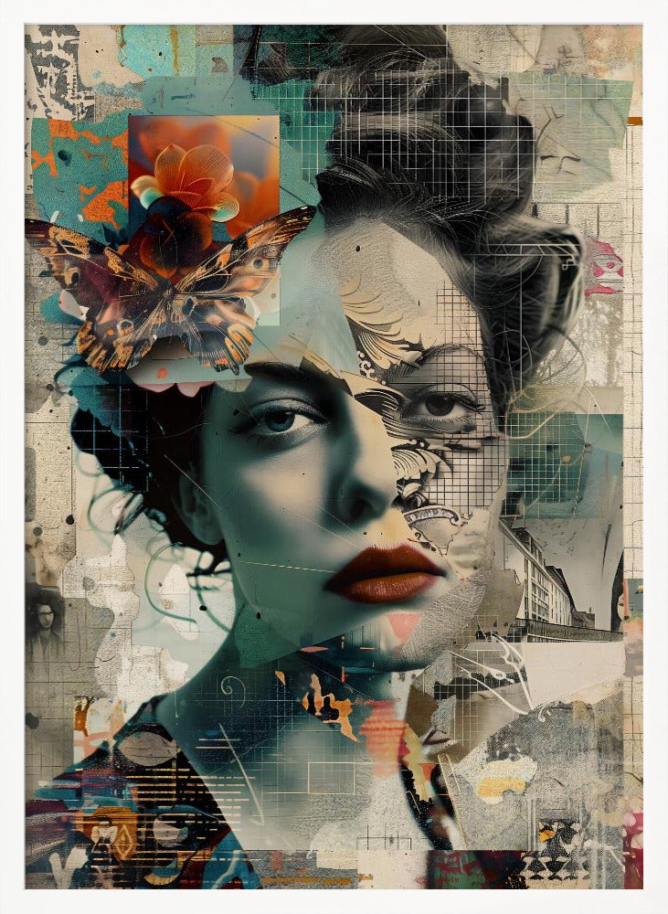 The Collage Girl No 3 - Poster / Art Print