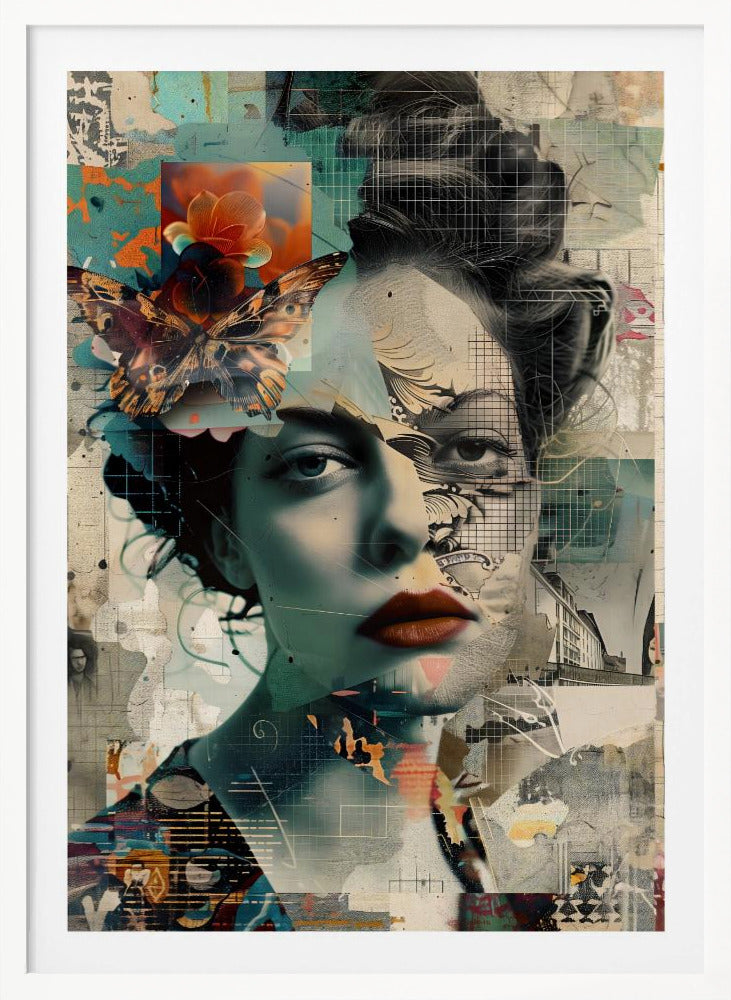 The Collage Girl No 3 - Poster / Art Print