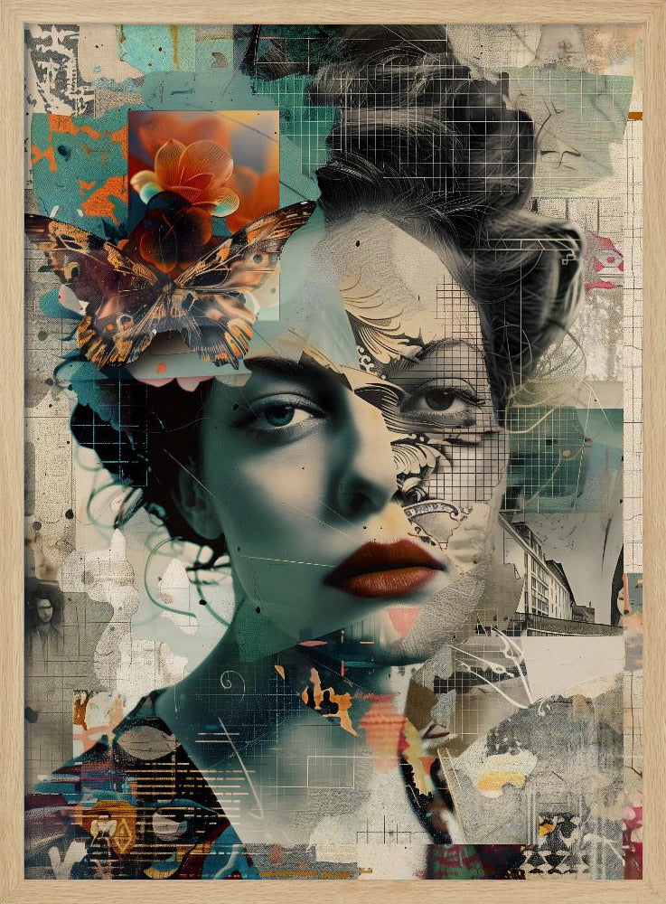 The Collage Girl No 3 - Poster / Art Print