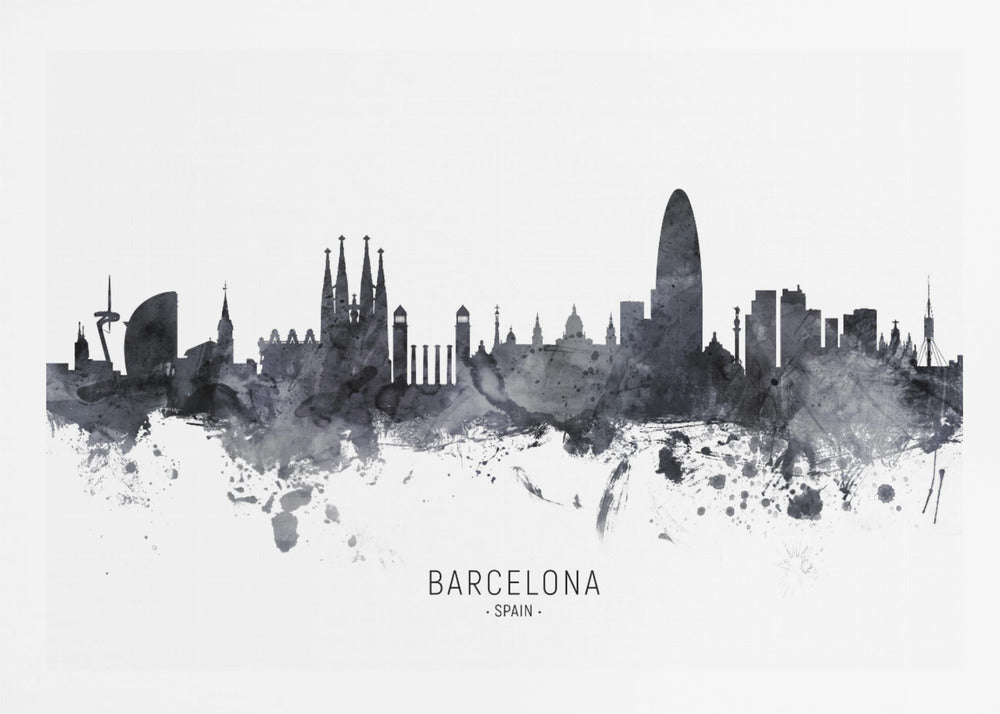 Barcelona Spain Skyline - Poster / Art Print