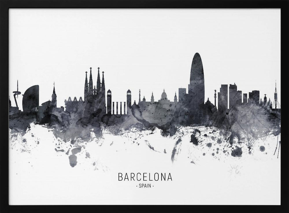 Barcelona Spain Skyline - Poster / Art Print