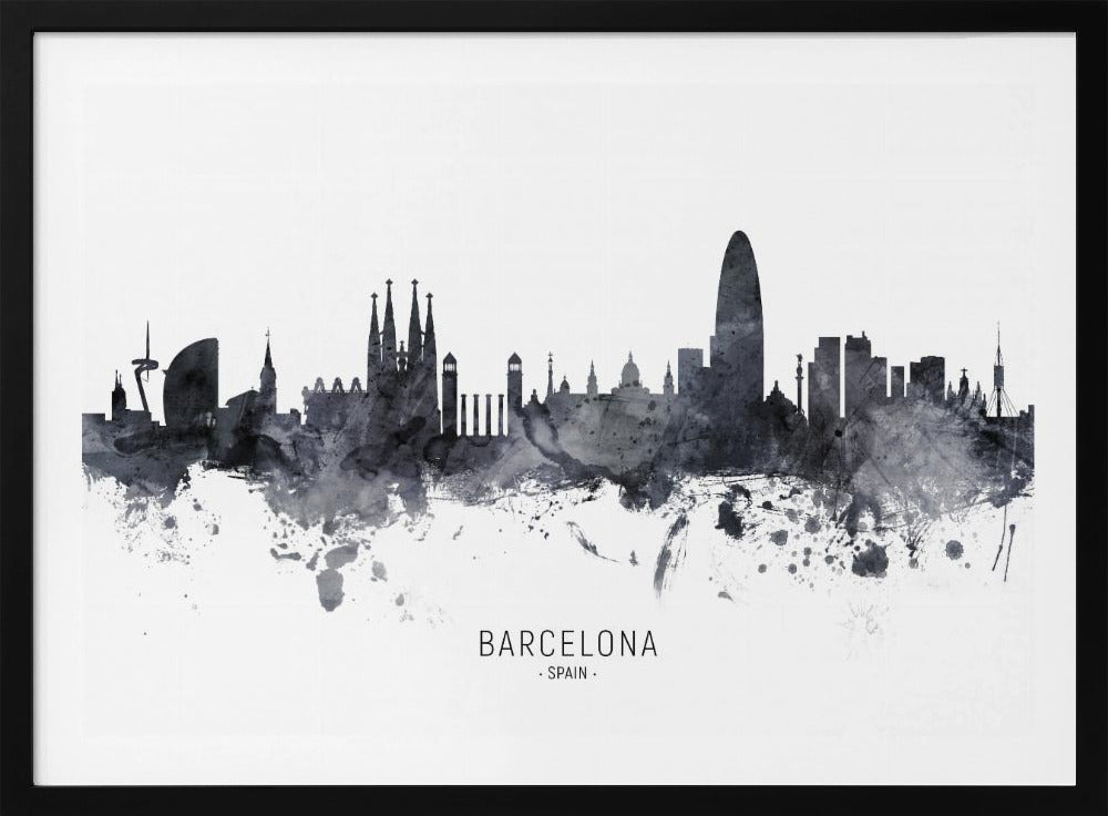 Barcelona Spain Skyline - Poster / Art Print