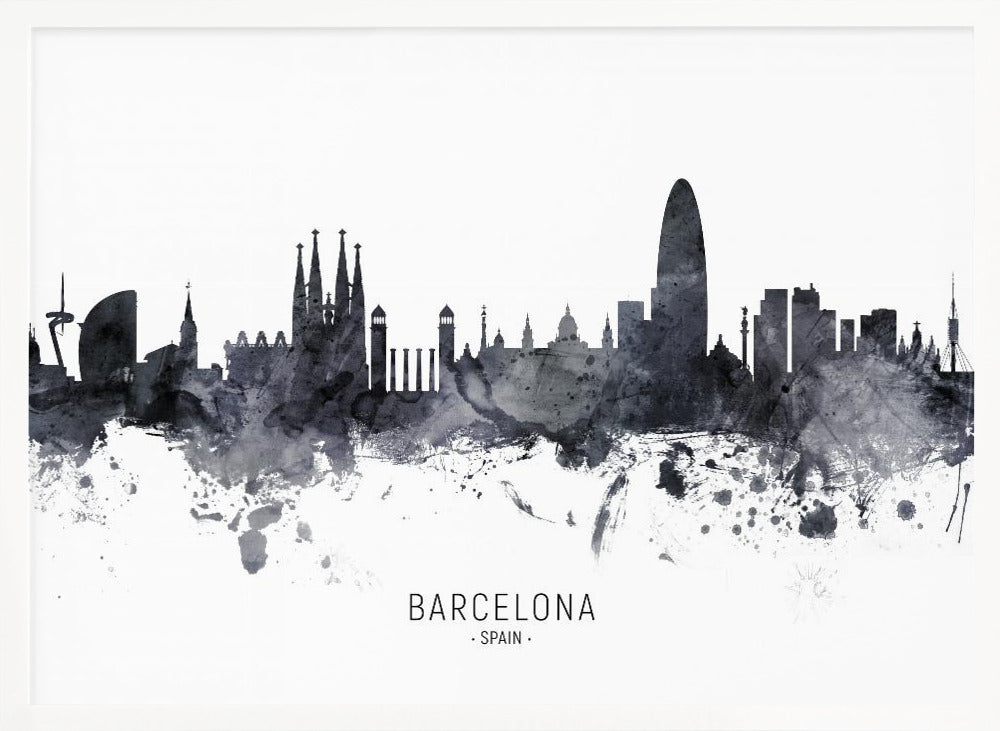 Barcelona Spain Skyline - Poster / Art Print