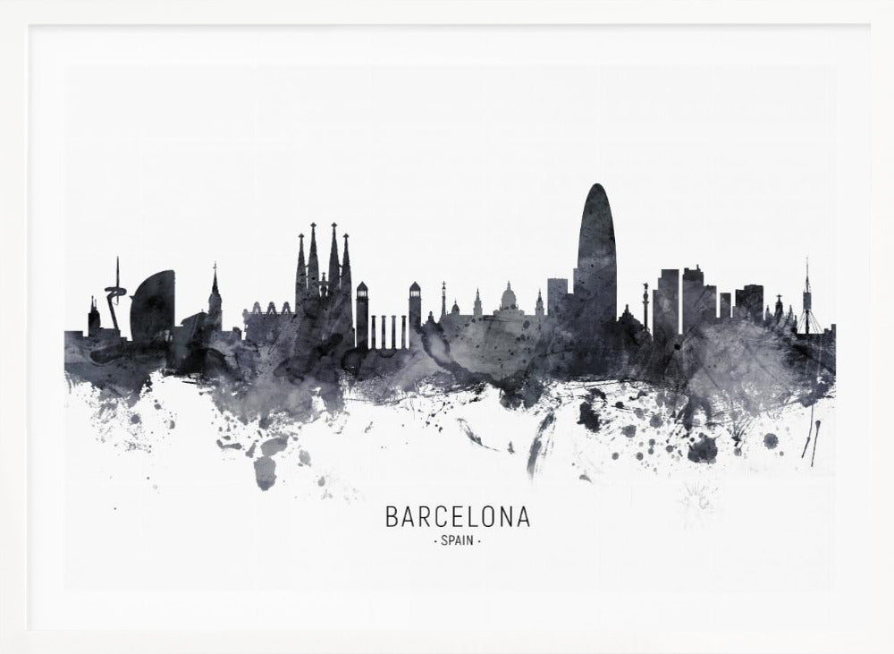 Barcelona Spain Skyline - Poster / Art Print