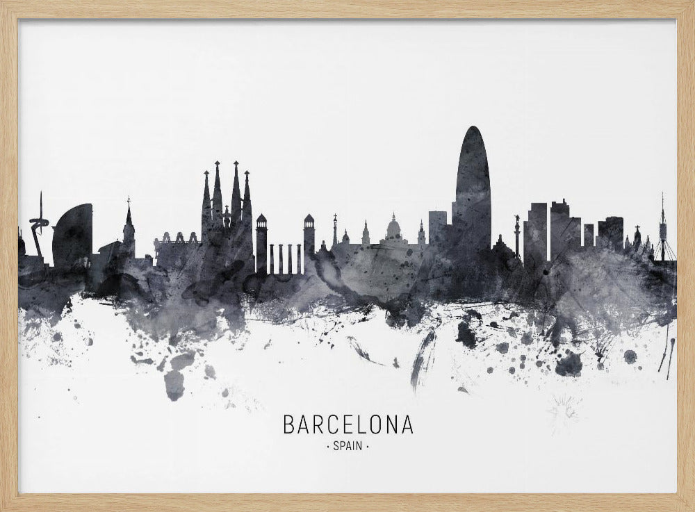 Barcelona Spain Skyline - Poster / Art Print