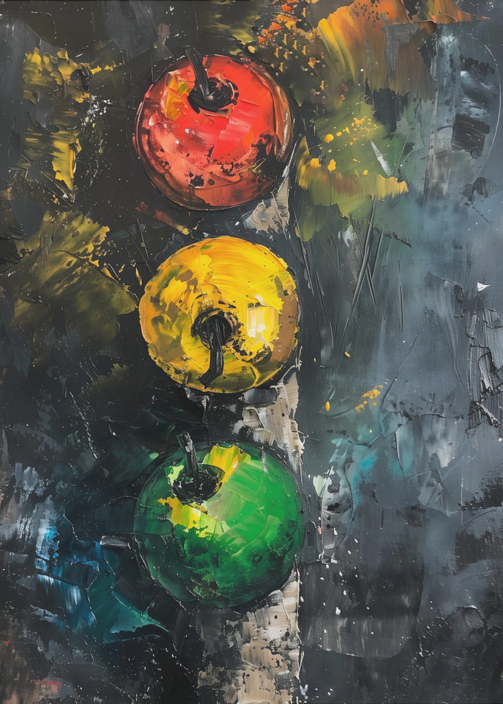 Apple Traffic Light - Poster / Art Print