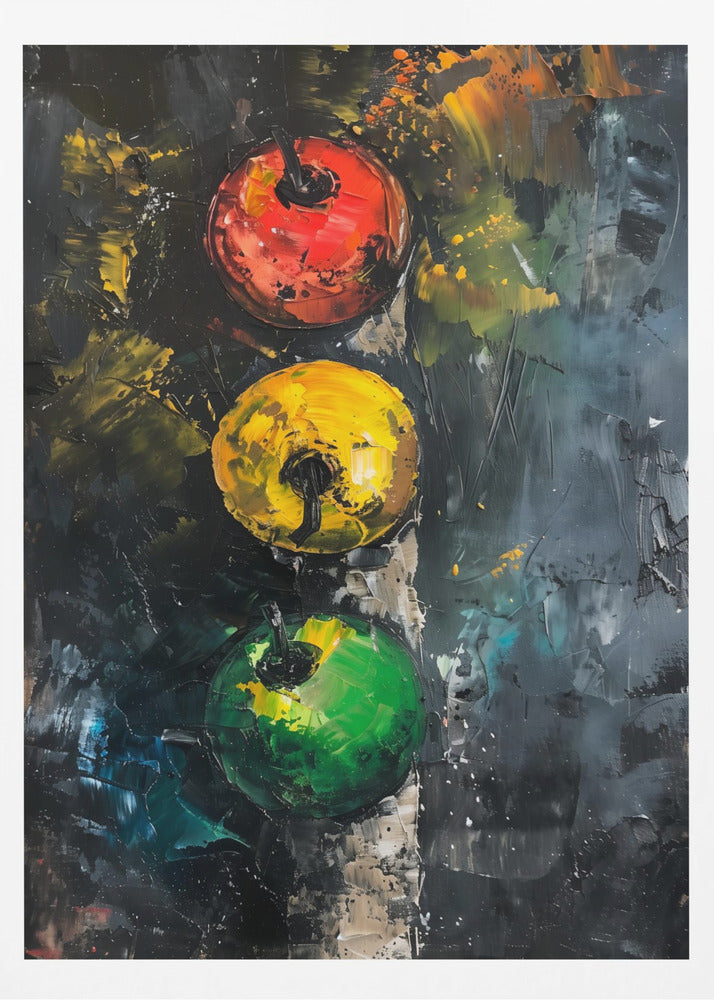 Apple Traffic Light - Poster / Art Print