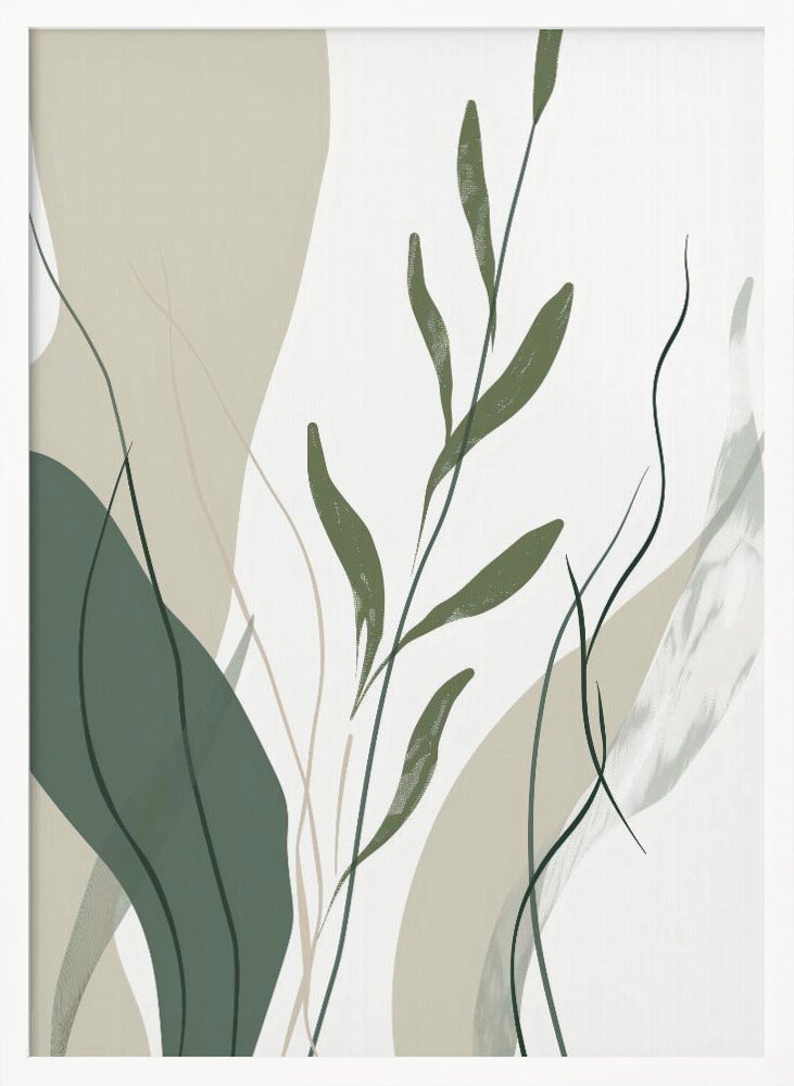 Green Abstract Leaves No 1 - Poster / Art Print