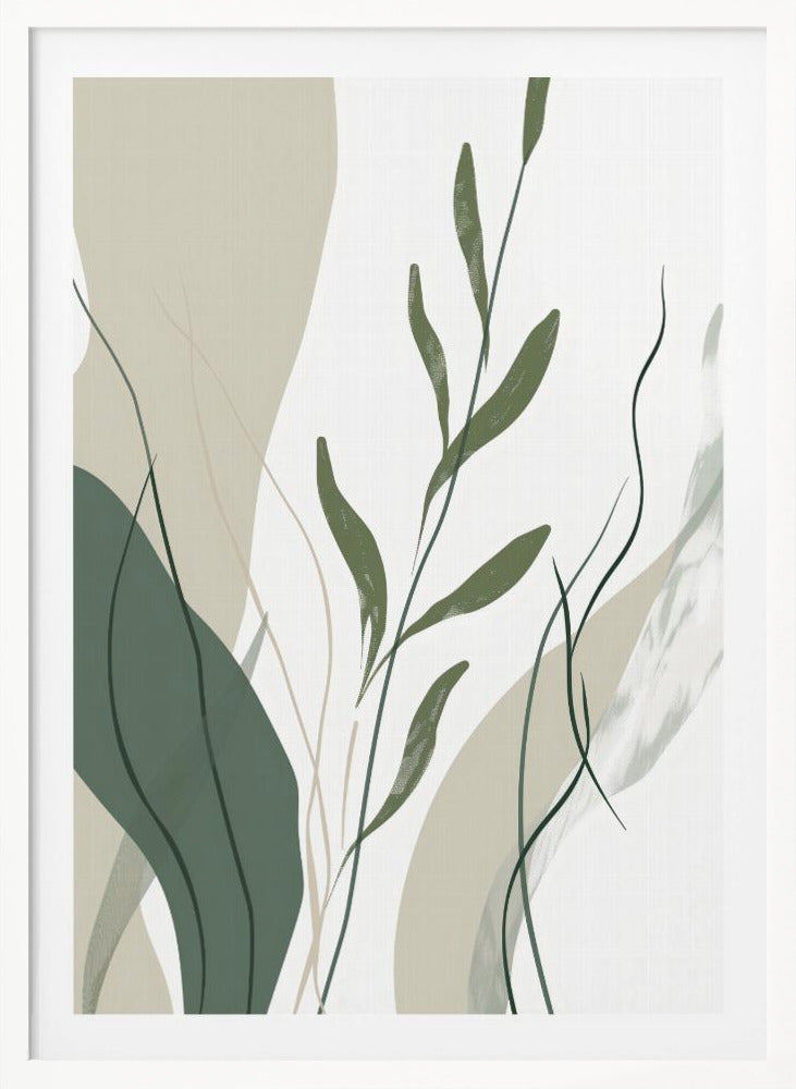 Green Abstract Leaves No 1 - Poster / Art Print