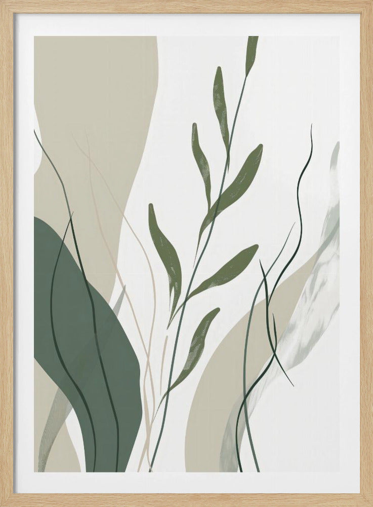Green Abstract Leaves No 1 - Poster / Art Print