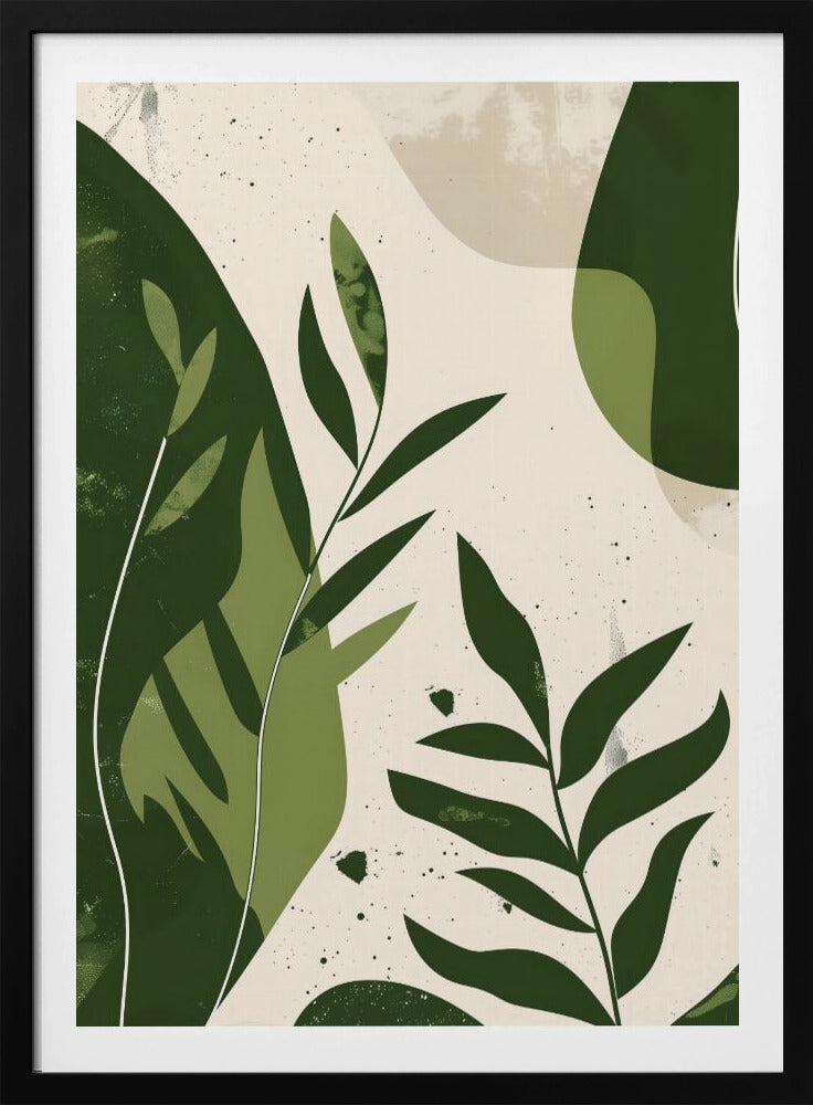 Green Abstract Leaves No 2 - Poster / Art Print