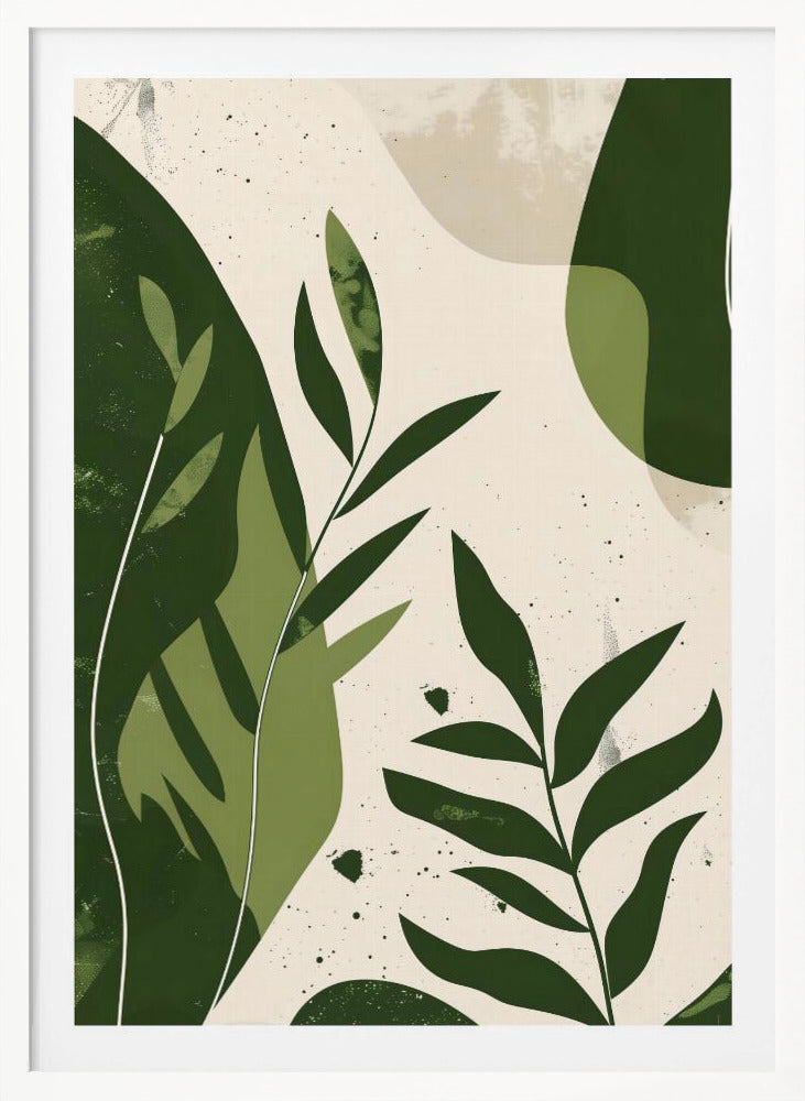 Green Abstract Leaves No 2 - Poster / Art Print
