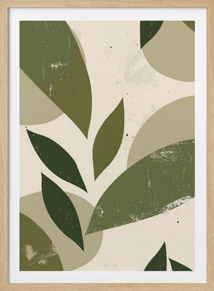 Green Abstract Leaves No 3 - Poster / Art Print