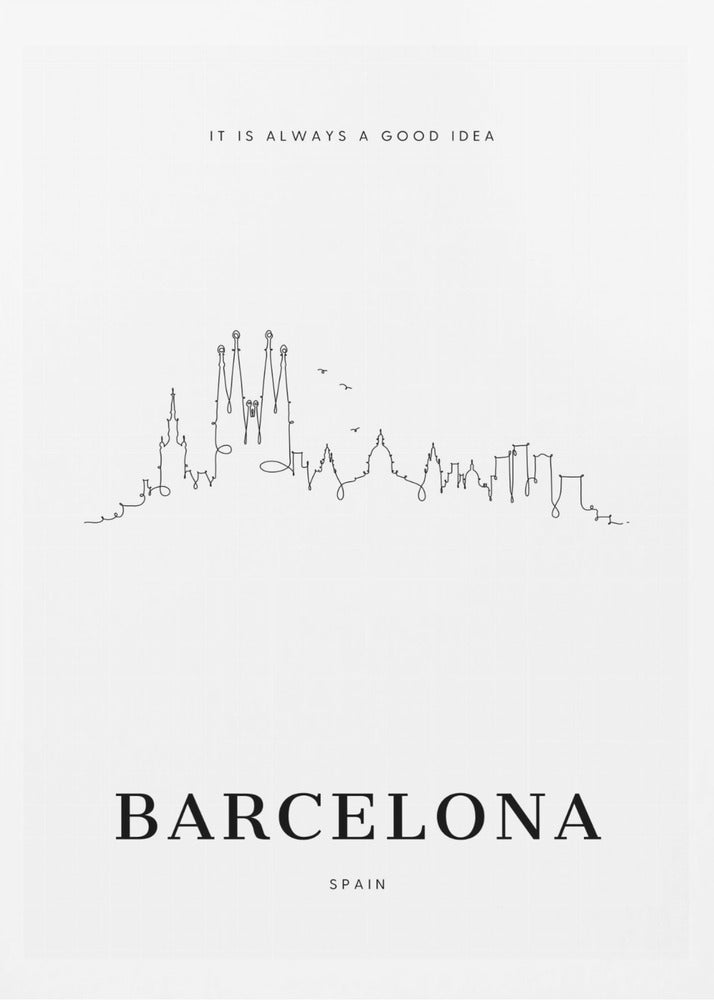 Barcelona - Skyline - Poster / Art Print