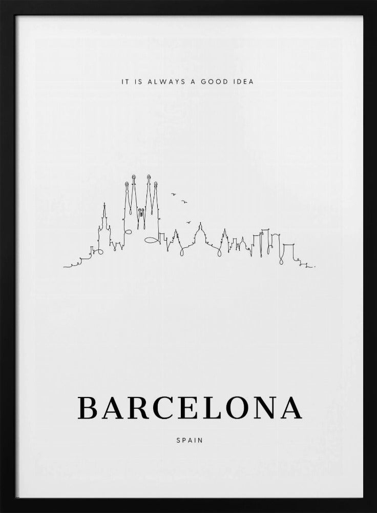 Barcelona - Skyline - Poster / Art Print
