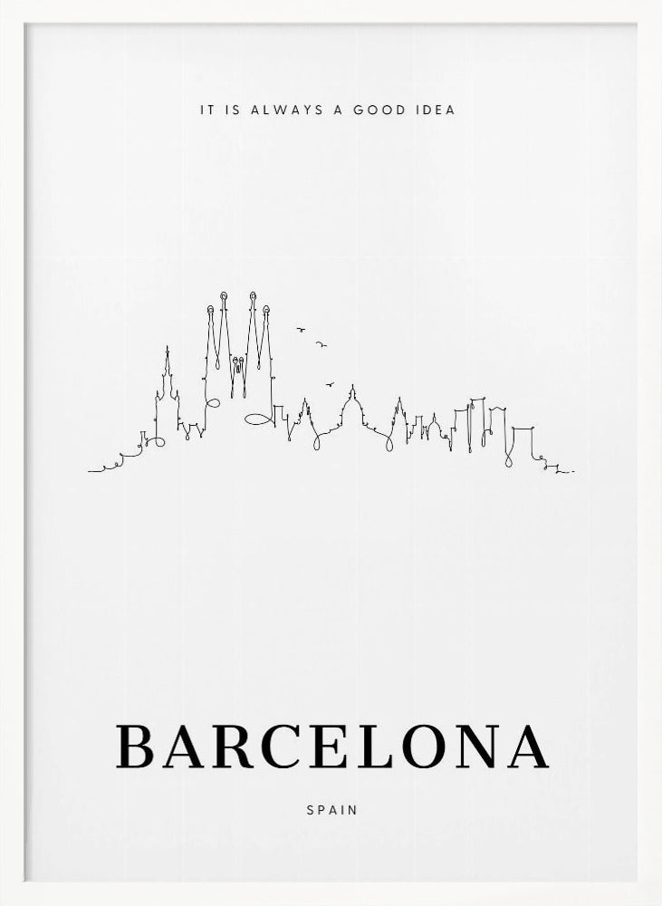 Barcelona - Skyline - Poster / Art Print
