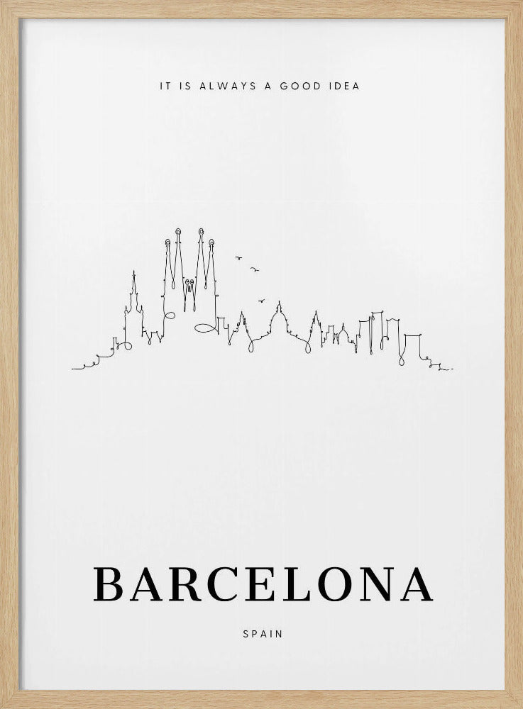Barcelona - Skyline - Poster / Art Print