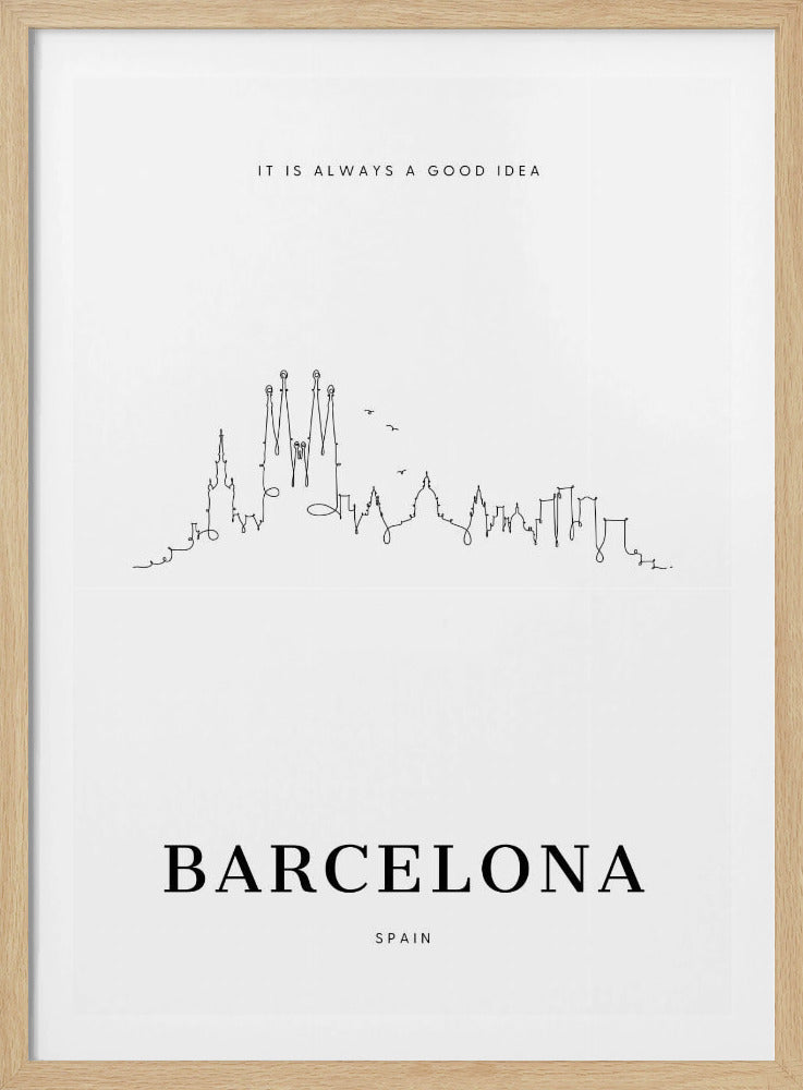 Barcelona - Skyline - Poster / Art Print