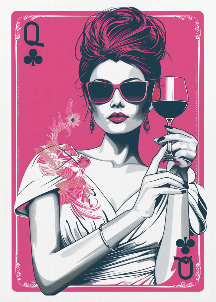 Queen of Clubs - Poster / Art Print