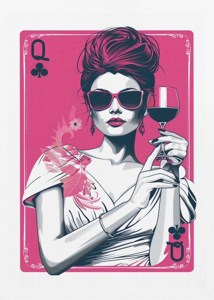 Queen of Clubs - Poster / Art Print