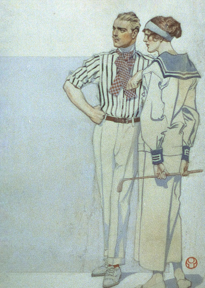 Man and Woman In Sport Clothes (1913) - Poster / Art Print