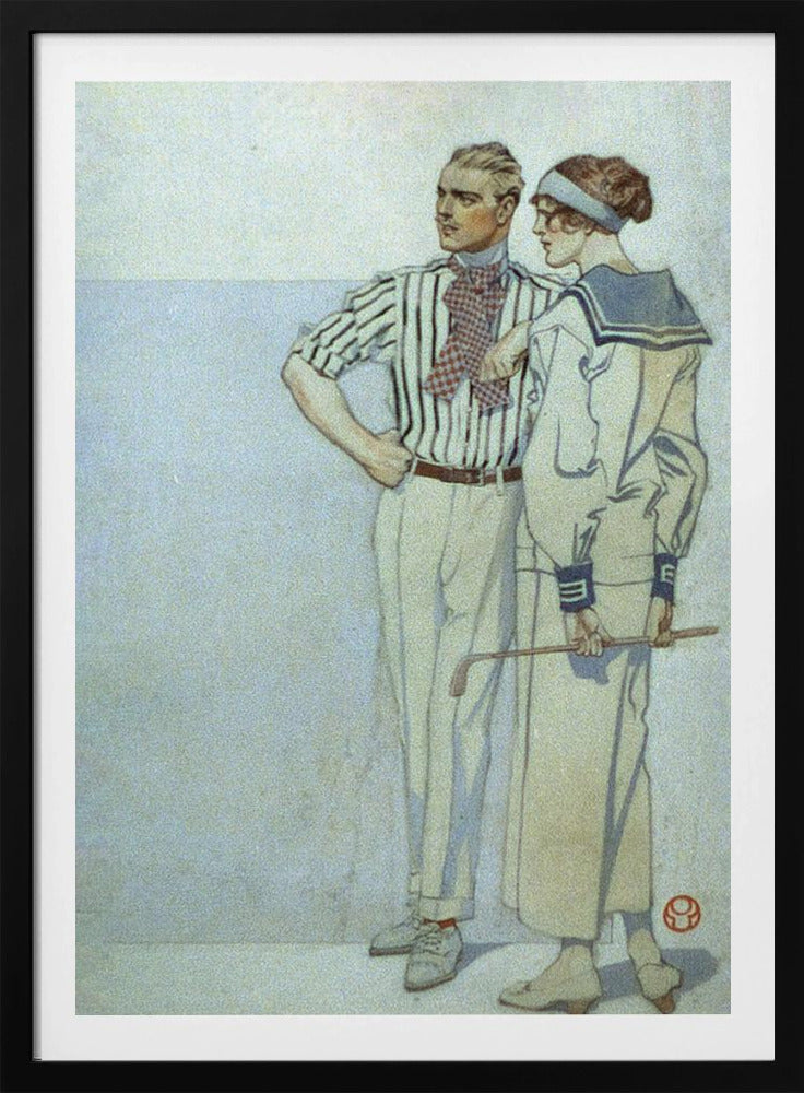 Man and Woman In Sport Clothes (1913) - Poster / Art Print