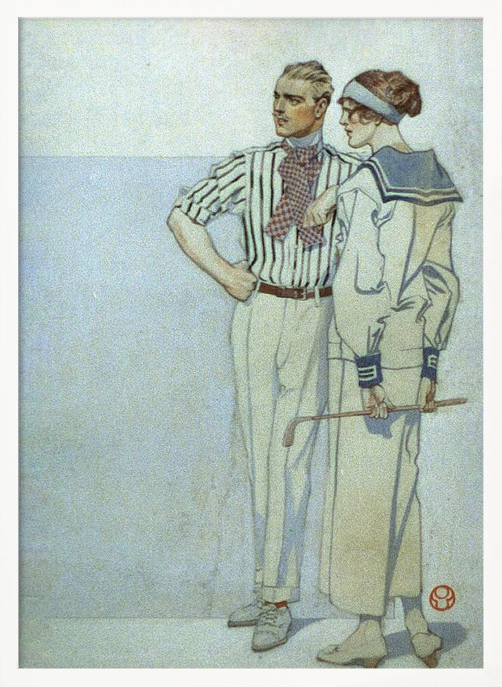Man and Woman In Sport Clothes (1913) - Poster / Art Print