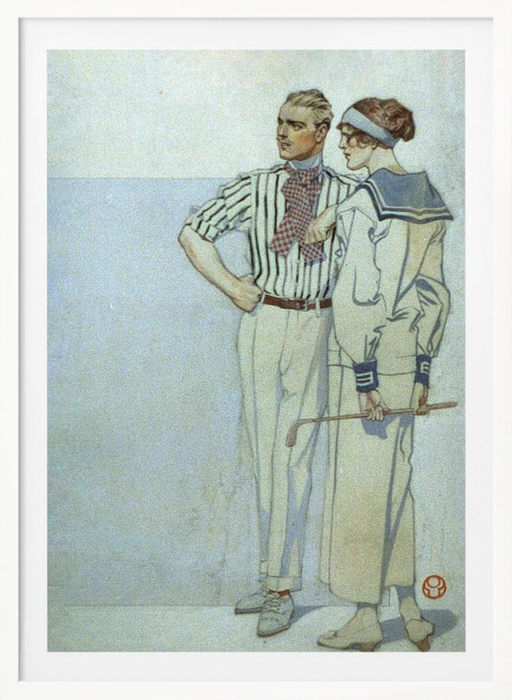 Man and Woman In Sport Clothes (1913) - Poster / Art Print