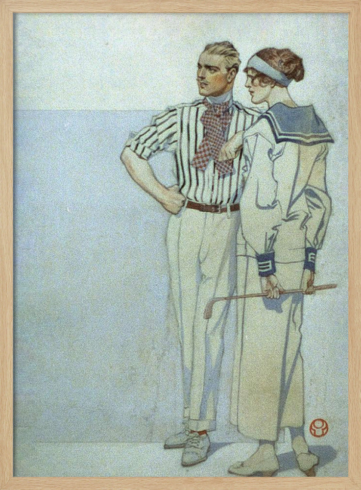 Man and Woman In Sport Clothes (1913) - Poster / Art Print