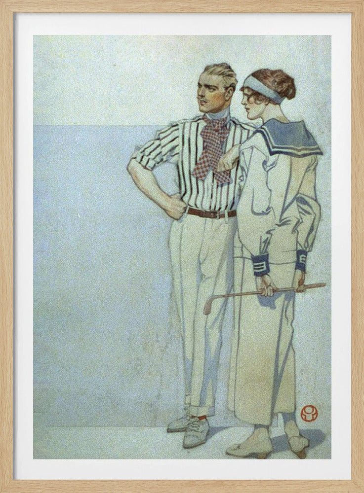 Man and Woman In Sport Clothes (1913) - Poster / Art Print