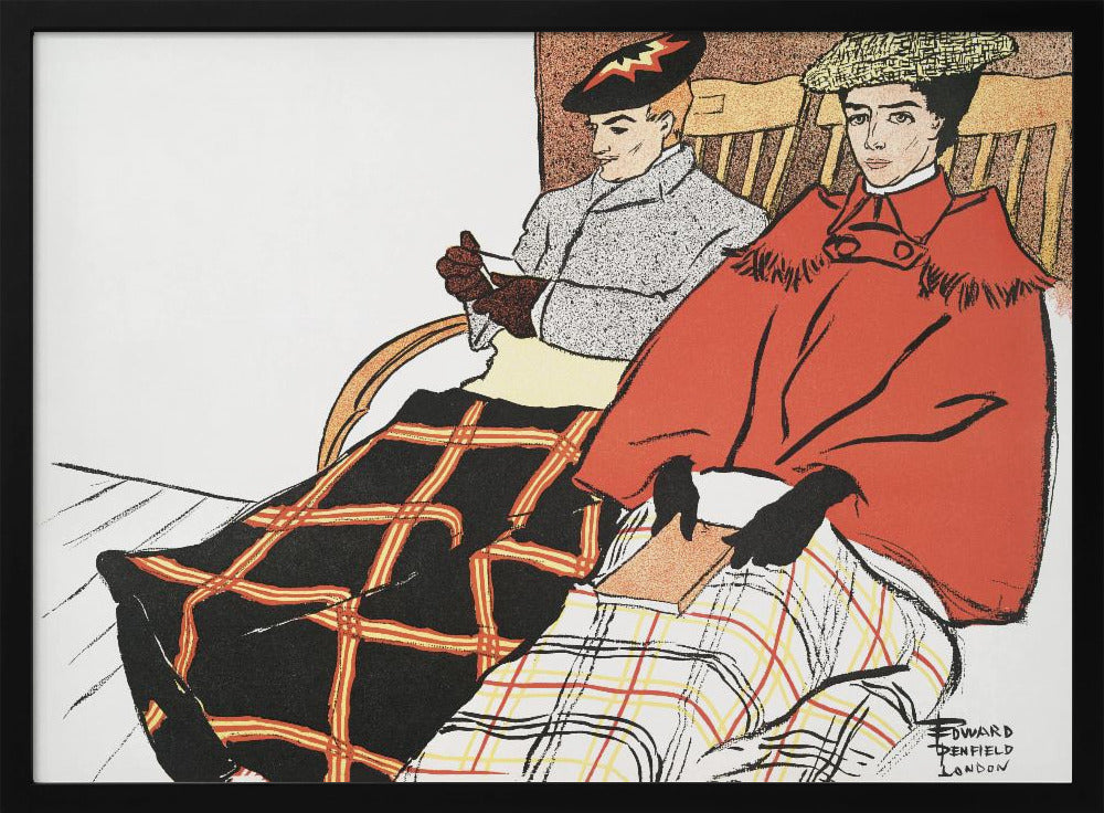 Man and Woman Sitting Together (1897) - Poster / Art Print