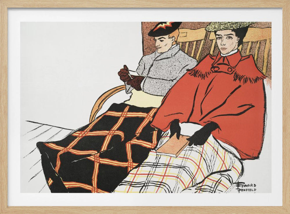 Man and Woman Sitting Together (1897) - Poster / Art Print