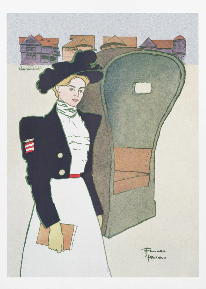 Woman Holding Book (ca. 1890–1907) - Poster / Art Print