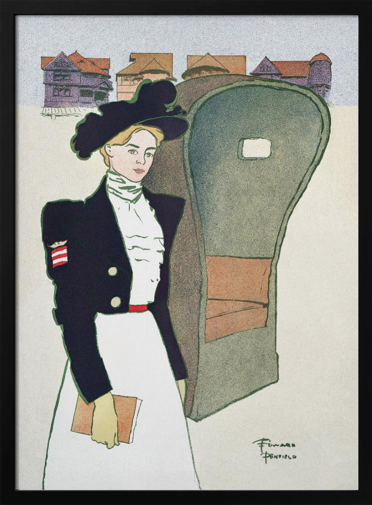 Woman Holding Book (ca. 1890–1907) - Poster / Art Print