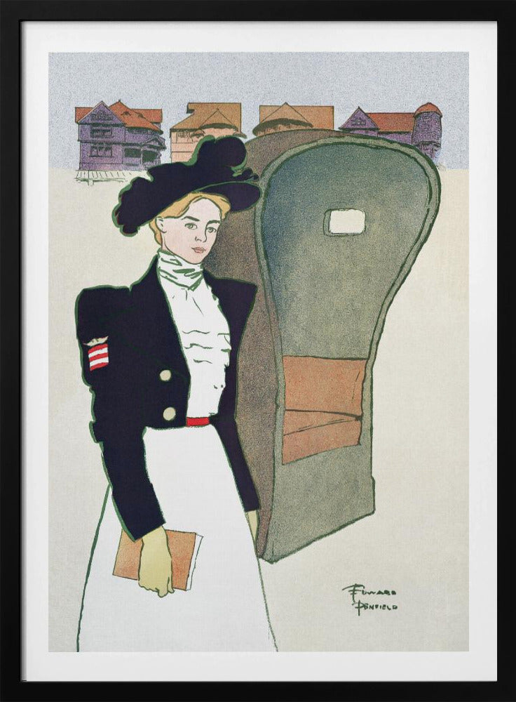 Woman Holding Book (ca. 1890–1907) - Poster / Art Print