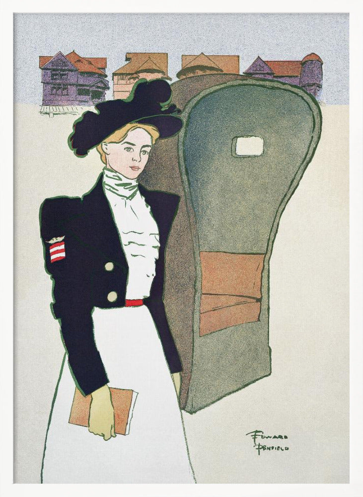 Woman Holding Book (ca. 1890–1907) - Poster / Art Print