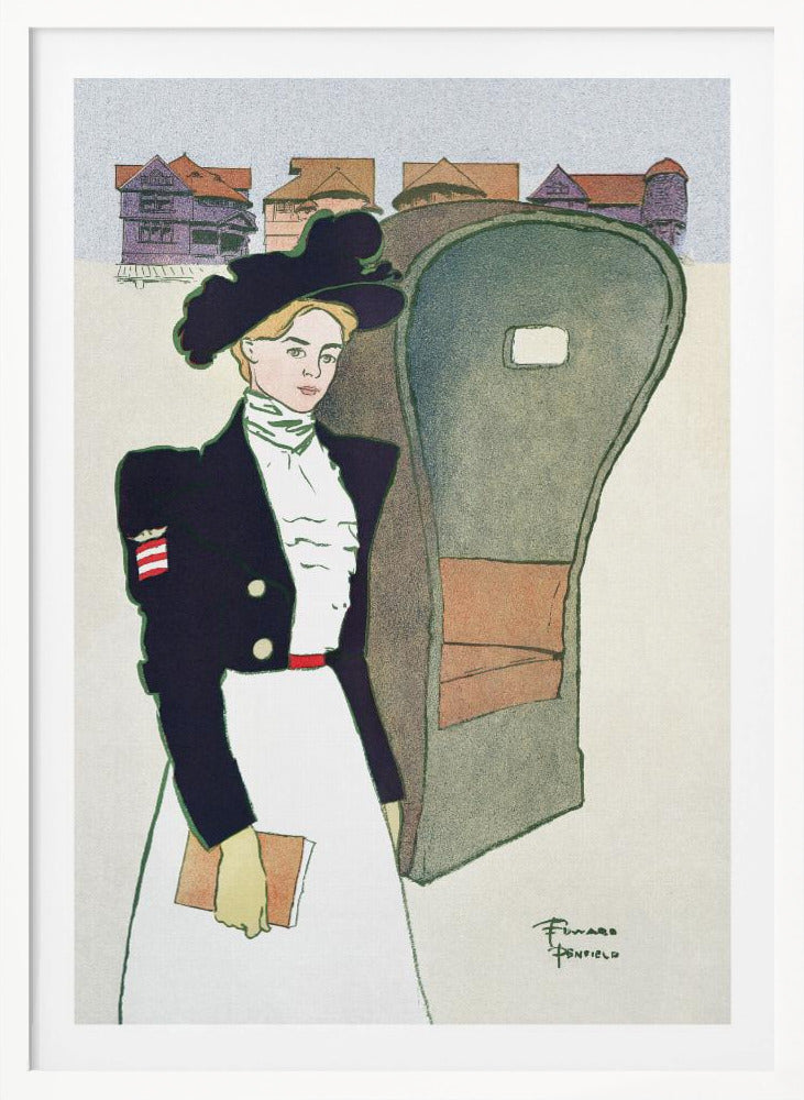 Woman Holding Book (ca. 1890–1907) - Poster / Art Print