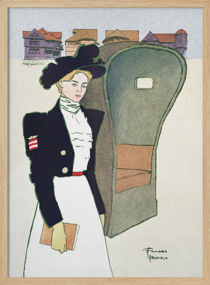 Woman Holding Book (ca. 1890–1907) - Poster / Art Print