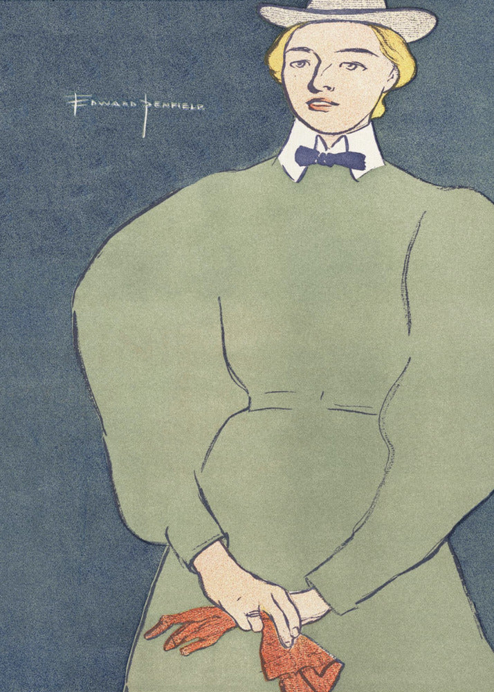 Woman Holding Gloves (1896) - Poster / Art Print