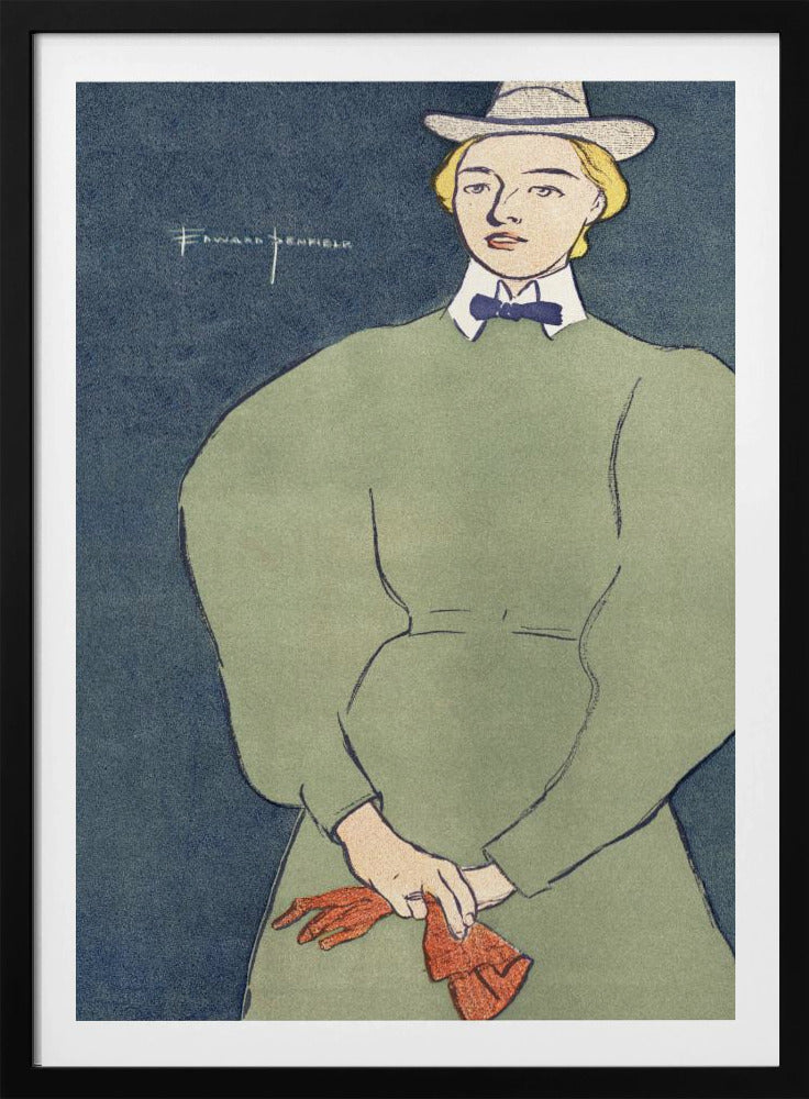 Woman Holding Gloves (1896) - Poster / Art Print
