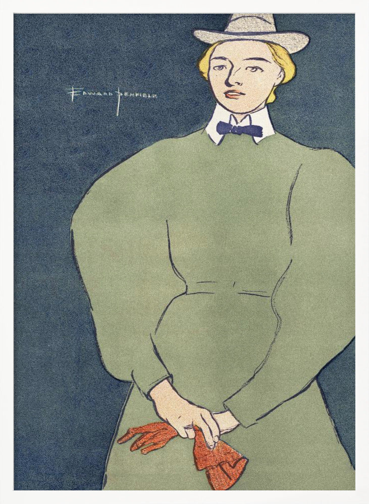 Woman Holding Gloves (1896) - Poster / Art Print