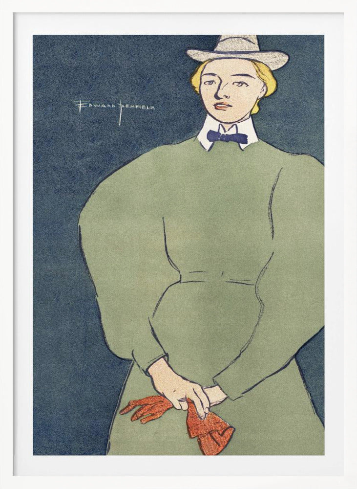 Woman Holding Gloves (1896) - Poster / Art Print