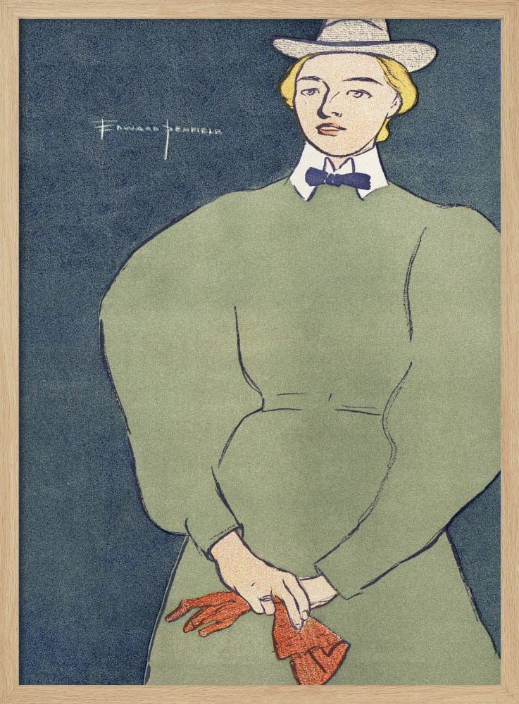 Woman Holding Gloves (1896) - Poster / Art Print