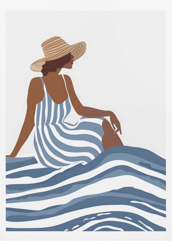 The Girl In The Striped Dress - Poster / Art Print