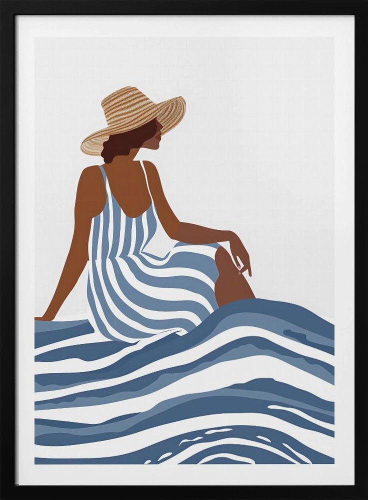 The Girl In The Striped Dress - Poster / Art Print