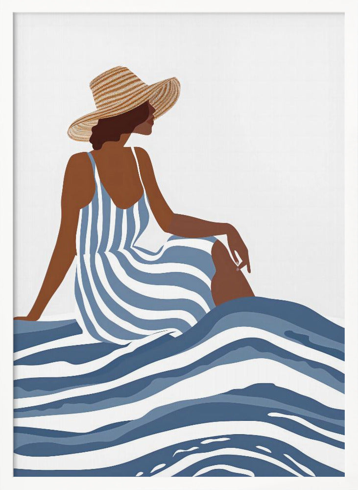 The Girl In The Striped Dress - Poster / Art Print